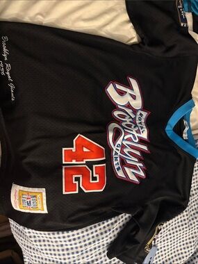 Brooklyn Giants Negro League Black Jersey with Red Number 42
